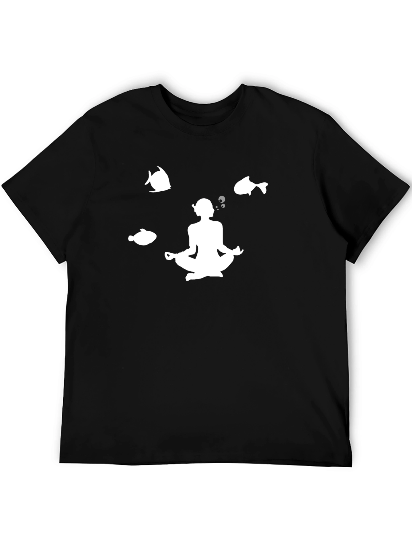 Meditating Diver Graphic Tee - Black