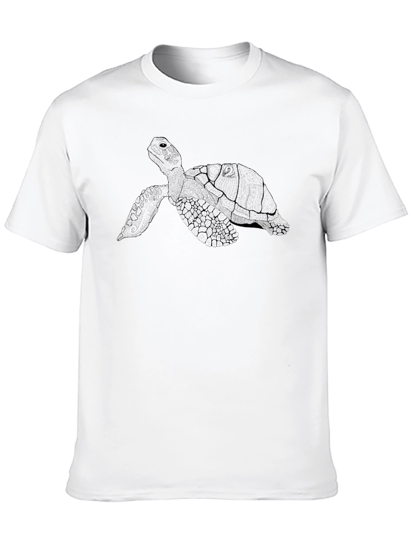 Mens Black Turtle Graphic Tee