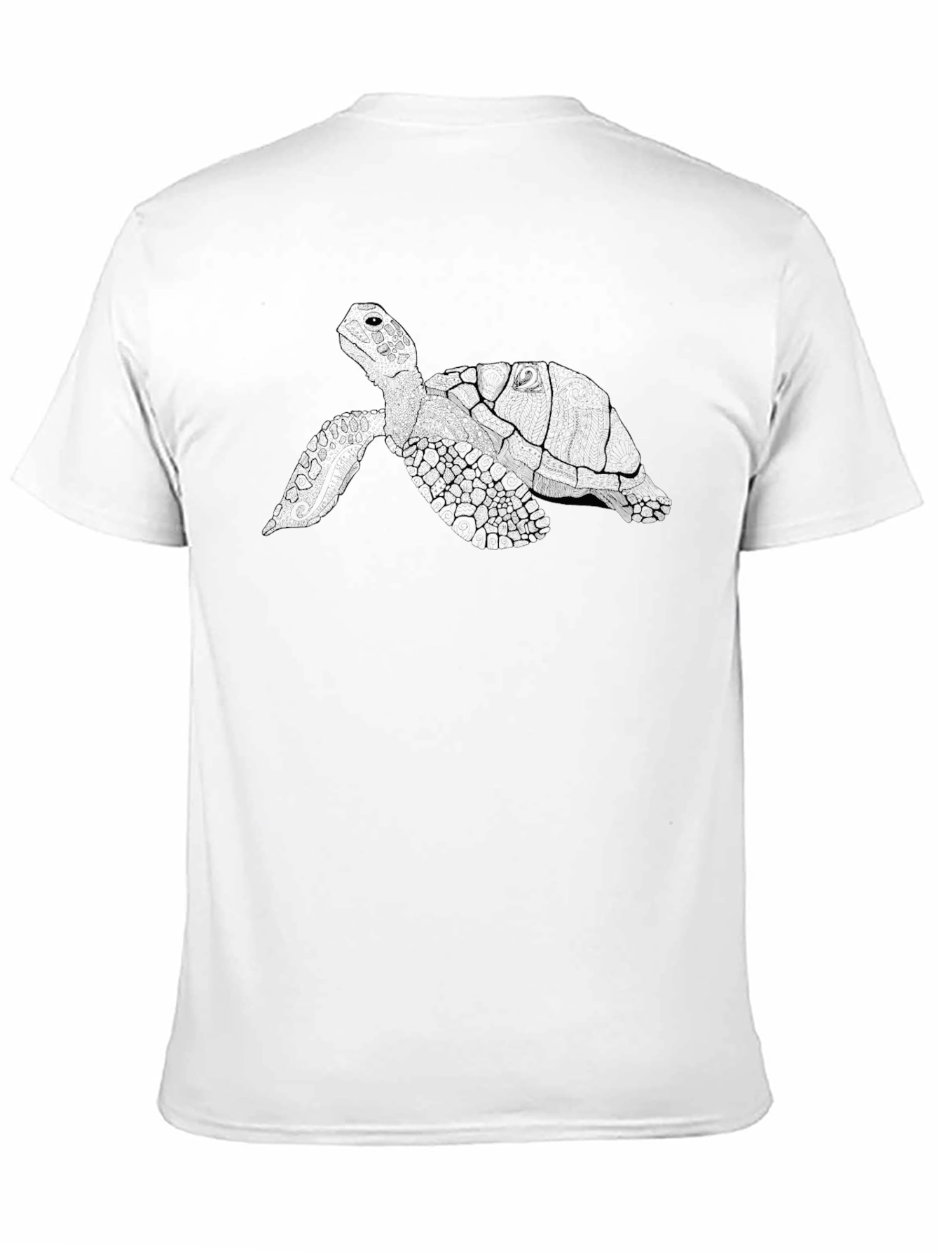 Mens Black Turtle Graphic Tee