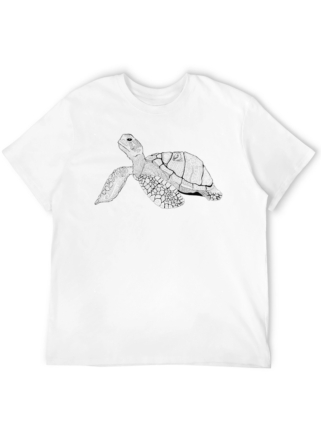 Mens Black Turtle Graphic Tee