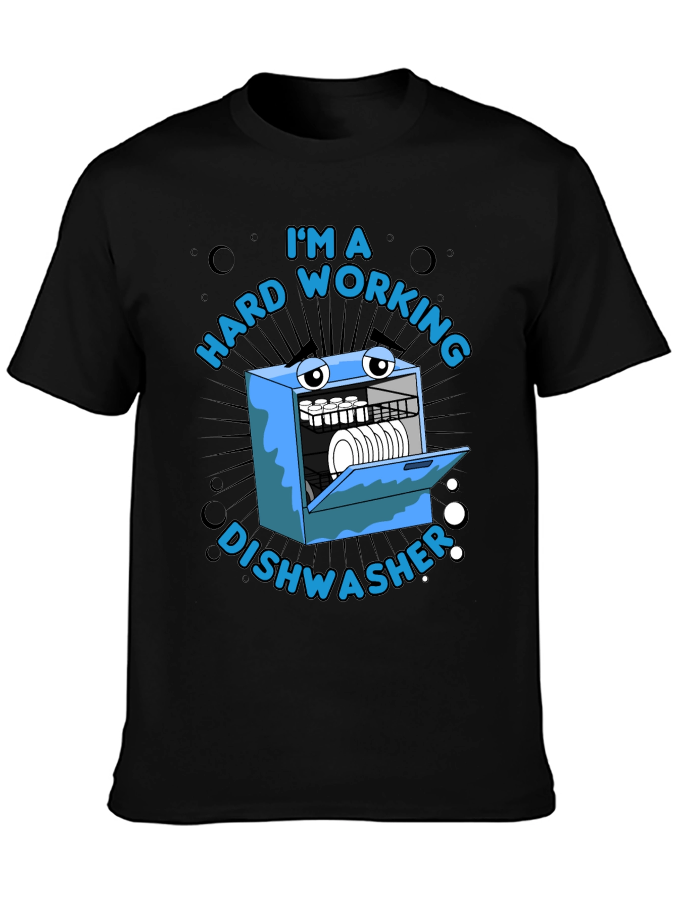 Hard Working Dishwasher Graphic T-Shirt