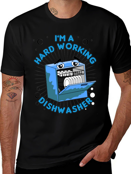 Hard Working Dishwasher Graphic T-Shirt