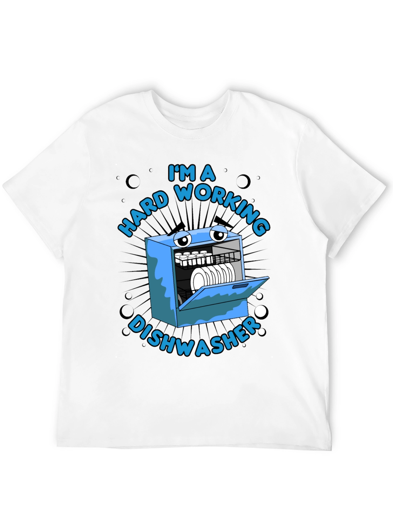 Hard Working Dishwasher Graphic T-Shirt