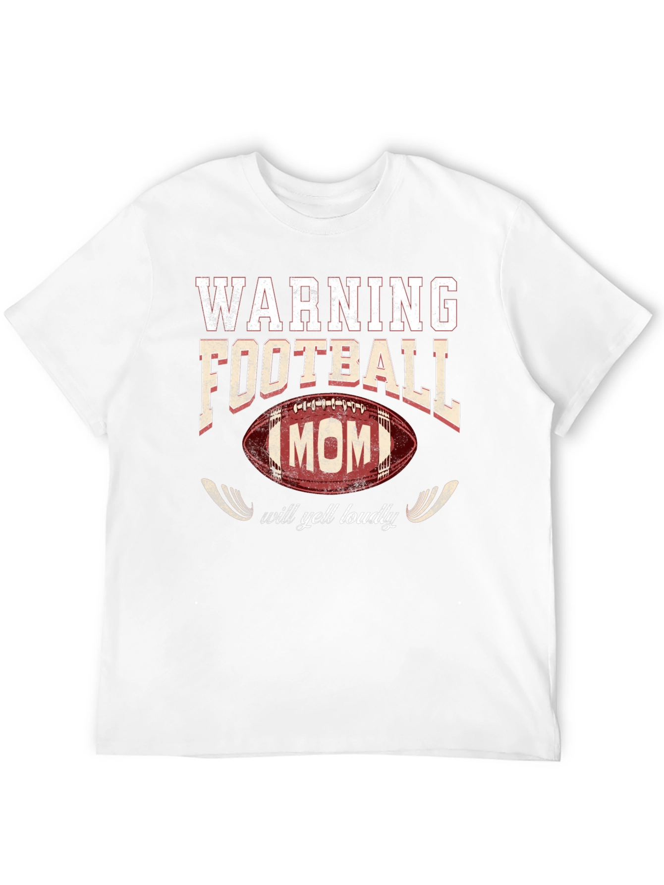 Warning Football Mom Graphic Tee