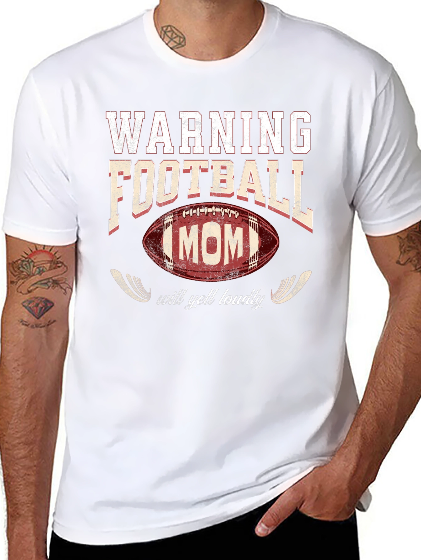 Warning Football Mom Graphic Tee
