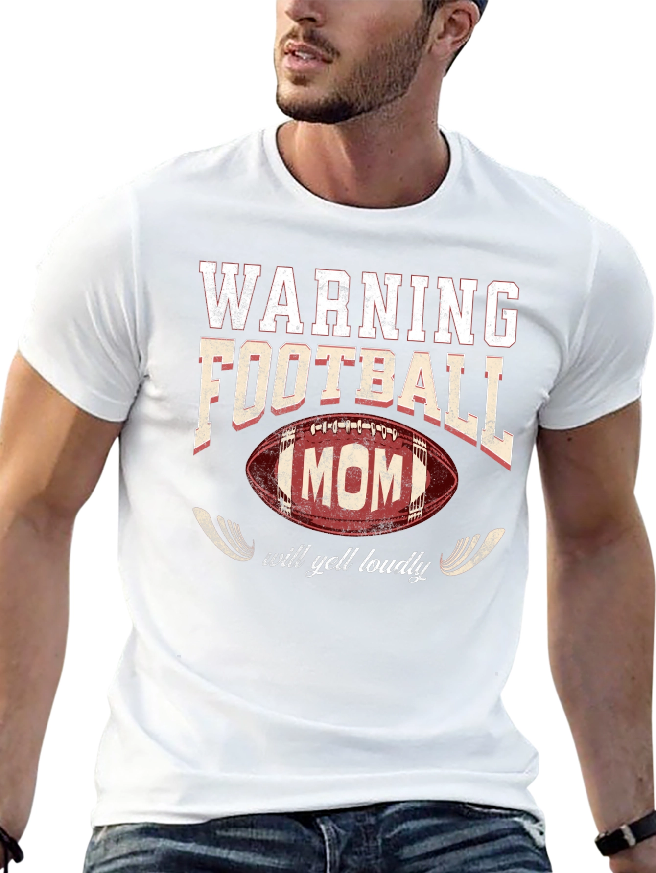Warning Football Mom Graphic Tee