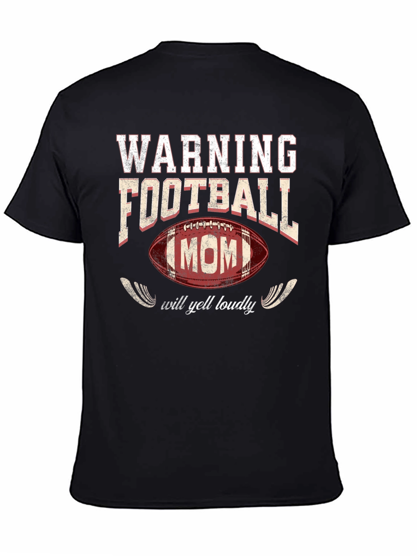 Warning Football Mom Graphic Tee