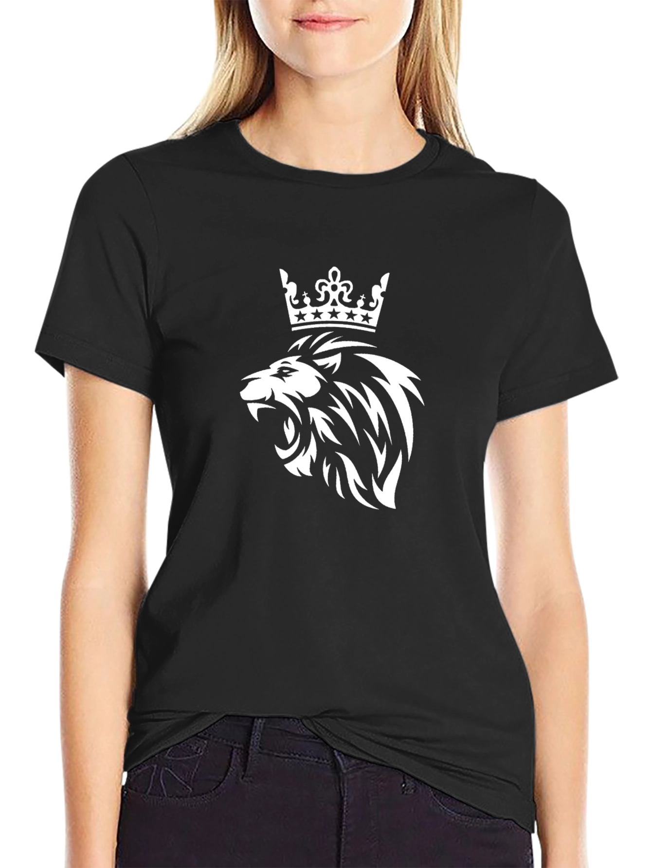 Lion King Graphic Tee - Black Cotton T-Shirt