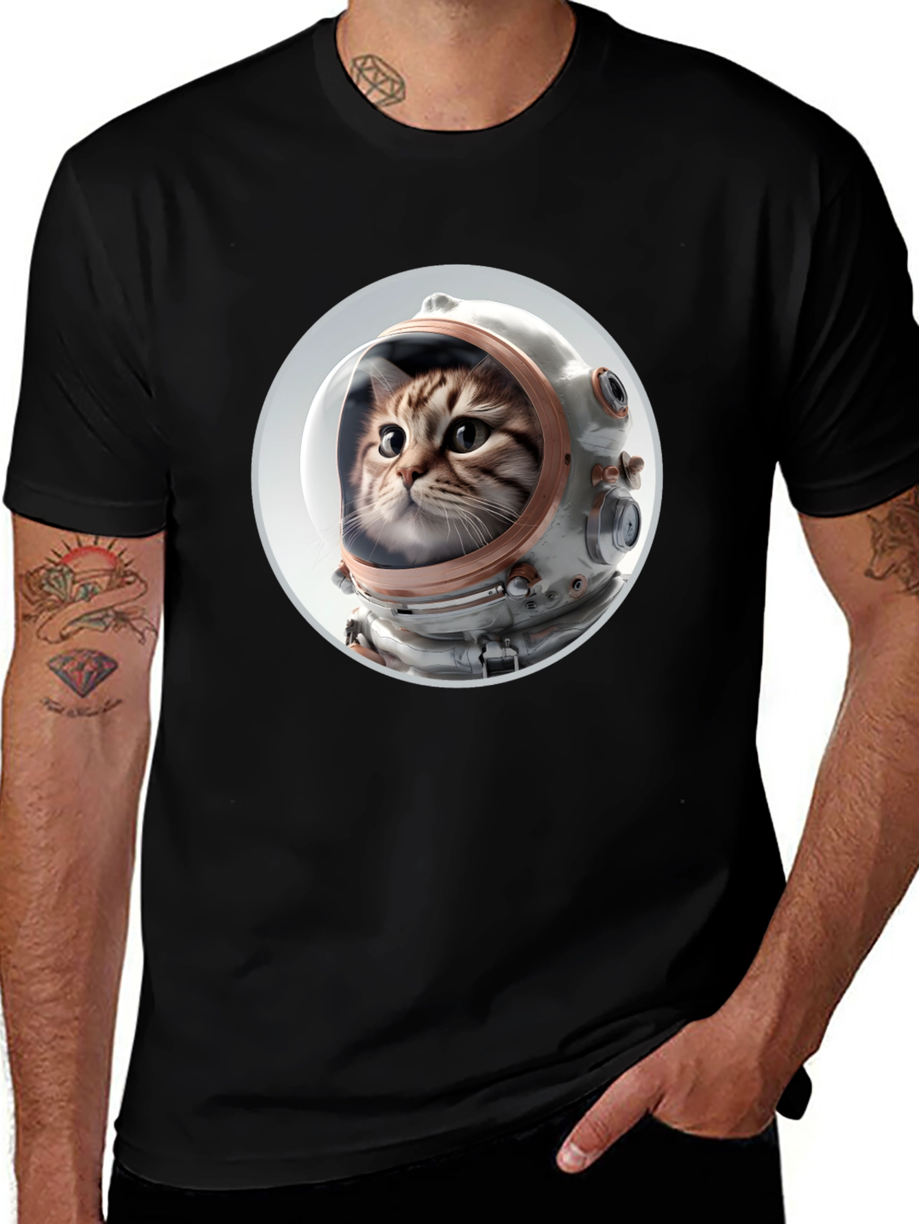 Cat Astronaut T-Shirt - Space Kitty Tee