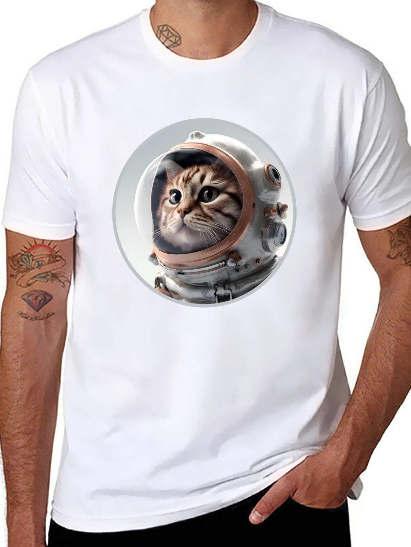 Cat Astronaut T-Shirt - Space Kitty Tee
