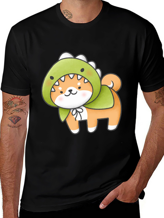 Dino Dog T-Shirt - Kawaii Shiba Inu