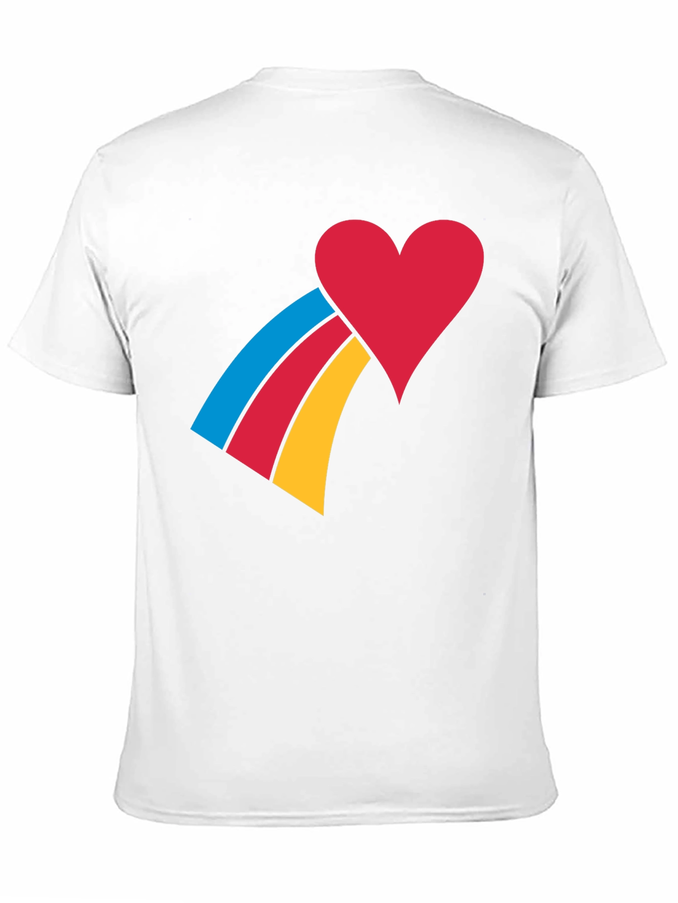 Heart Rainbow Graphic Tee - Black Unisex T-Shirt