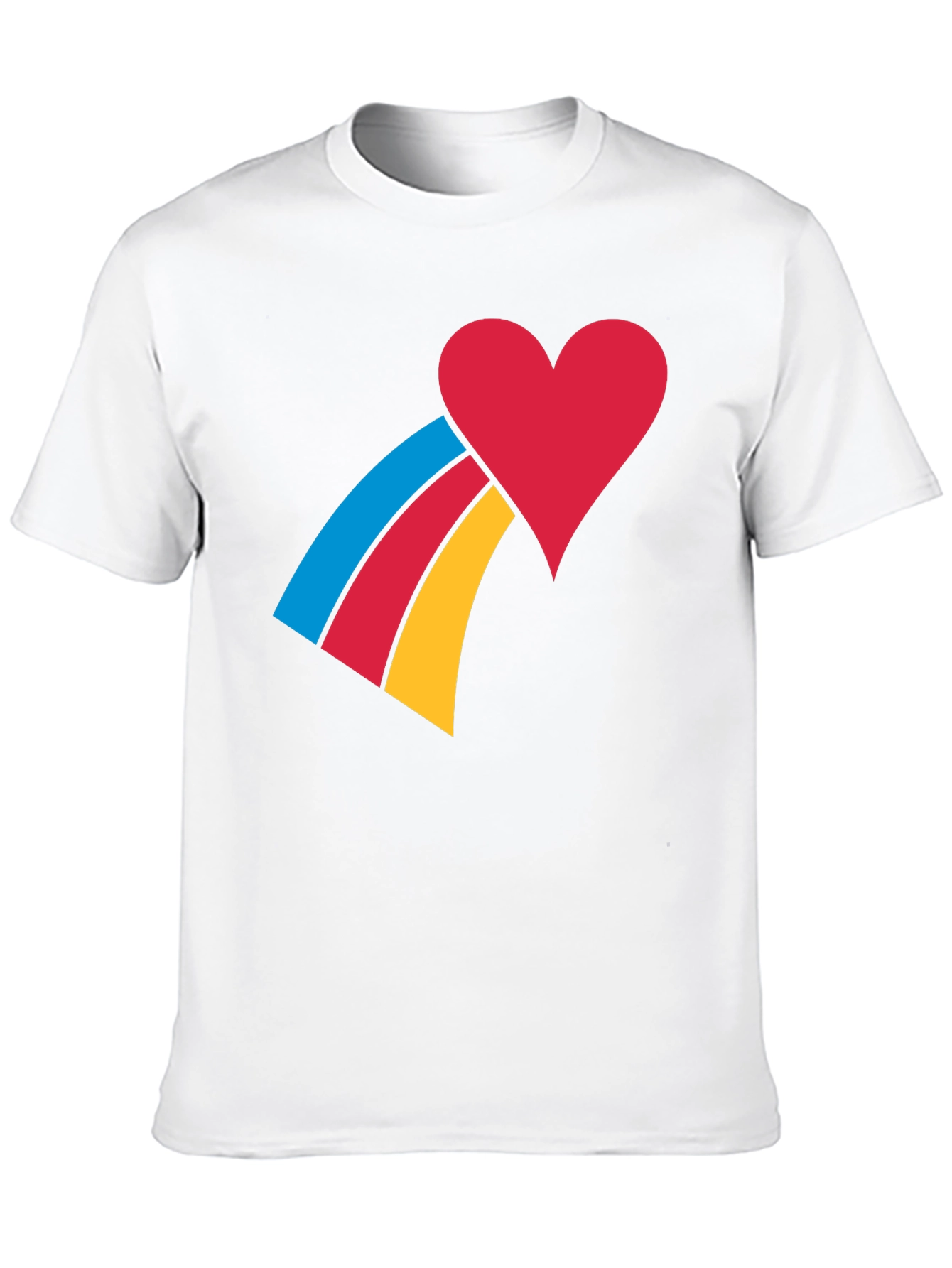 Heart Rainbow Graphic Tee - Black Unisex T-Shirt