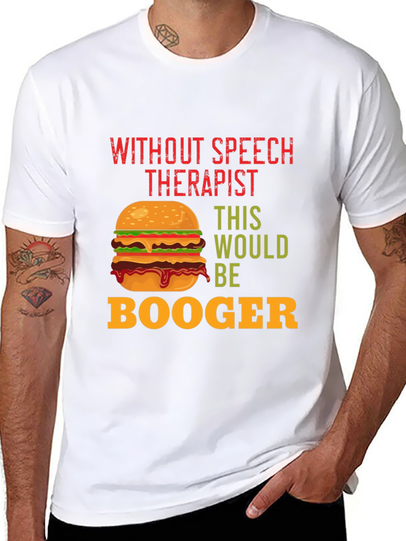Funny Speech Therapist Burger T-Shirt