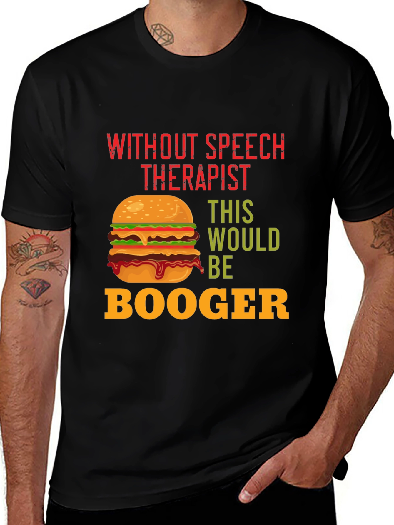 Funny Speech Therapist Burger T-Shirt