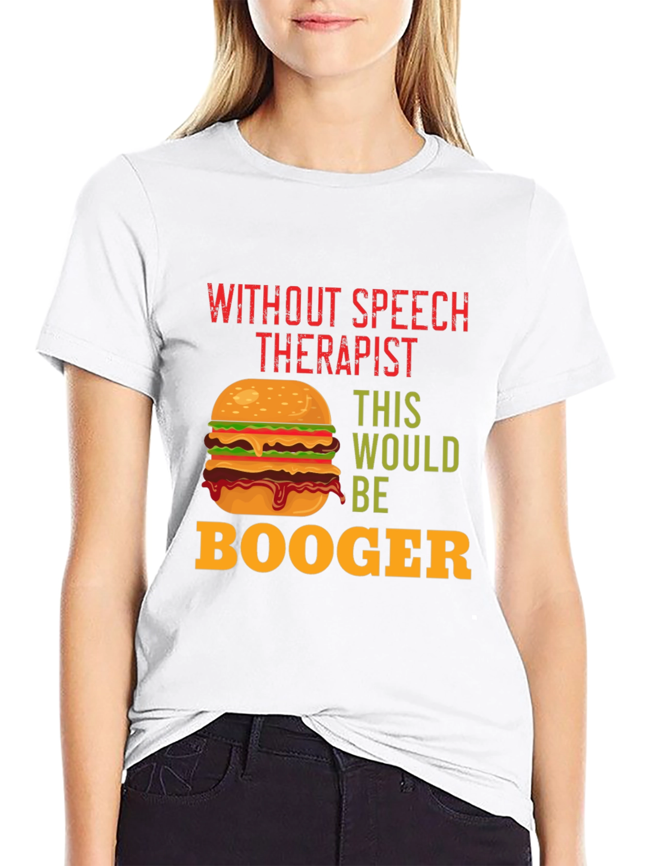 Funny Speech Therapist Burger T-Shirt