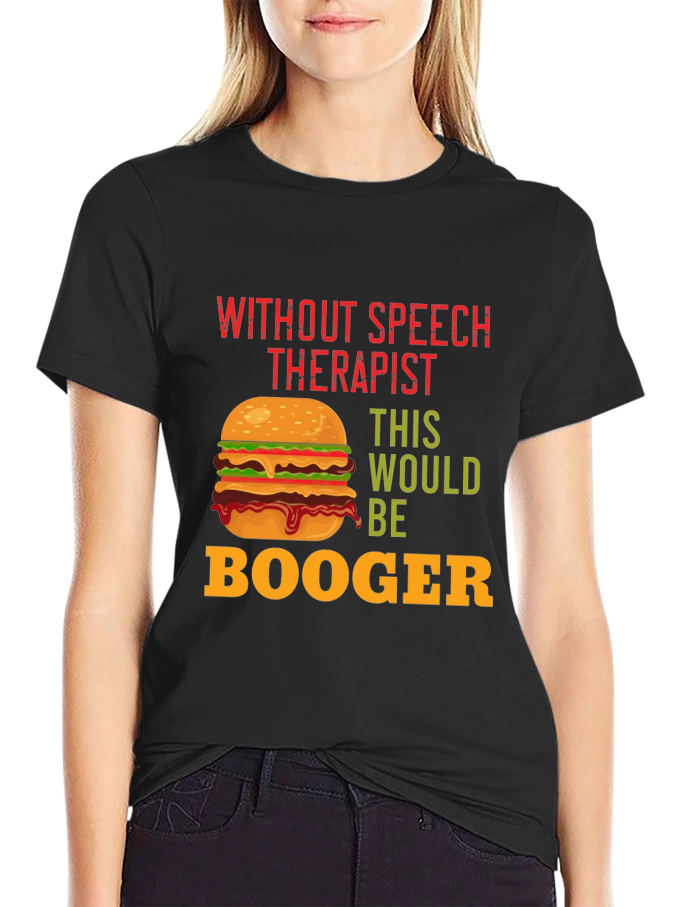 Funny Speech Therapist Burger T-Shirt