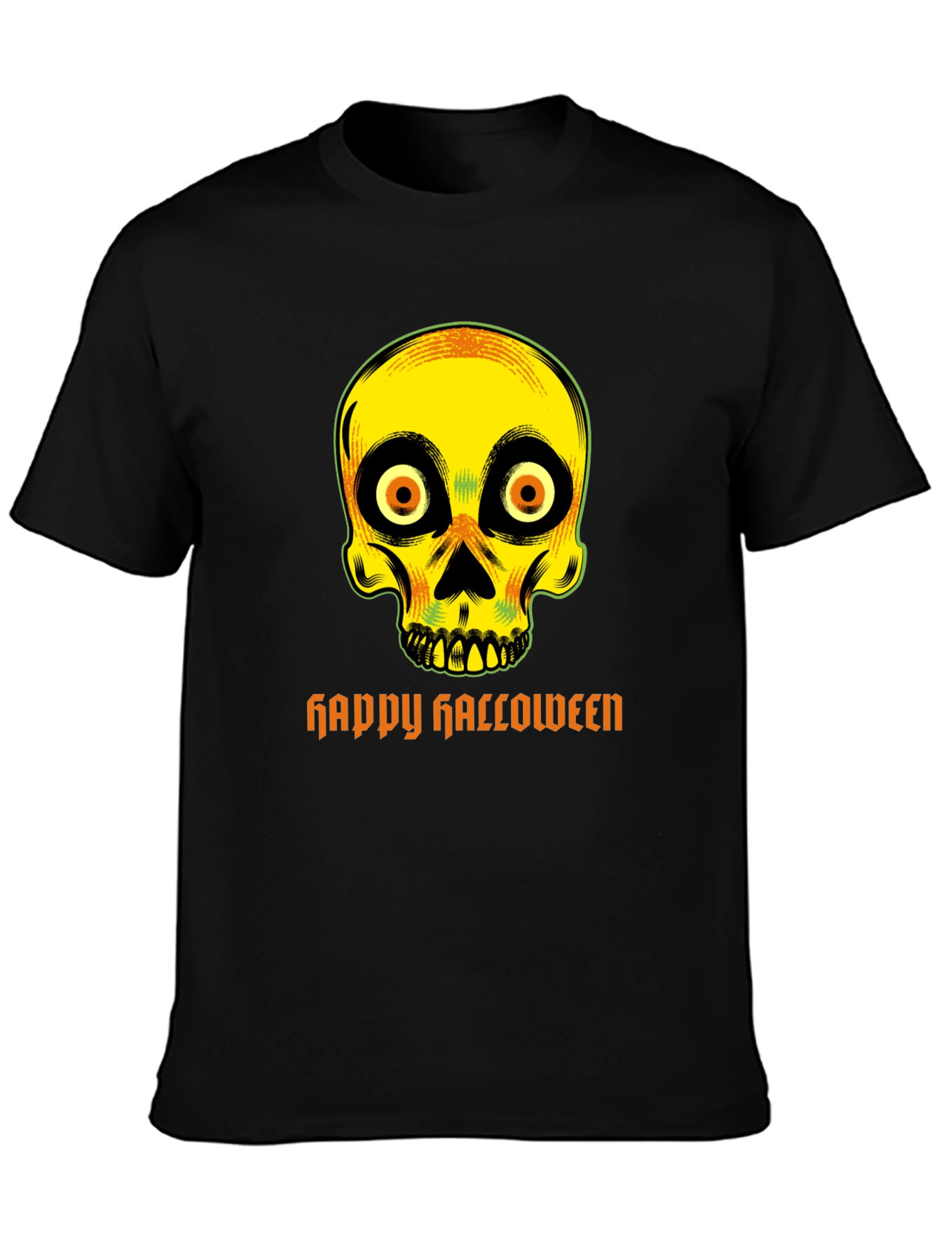 Spooky Skull Happy Halloween T-Shirt
