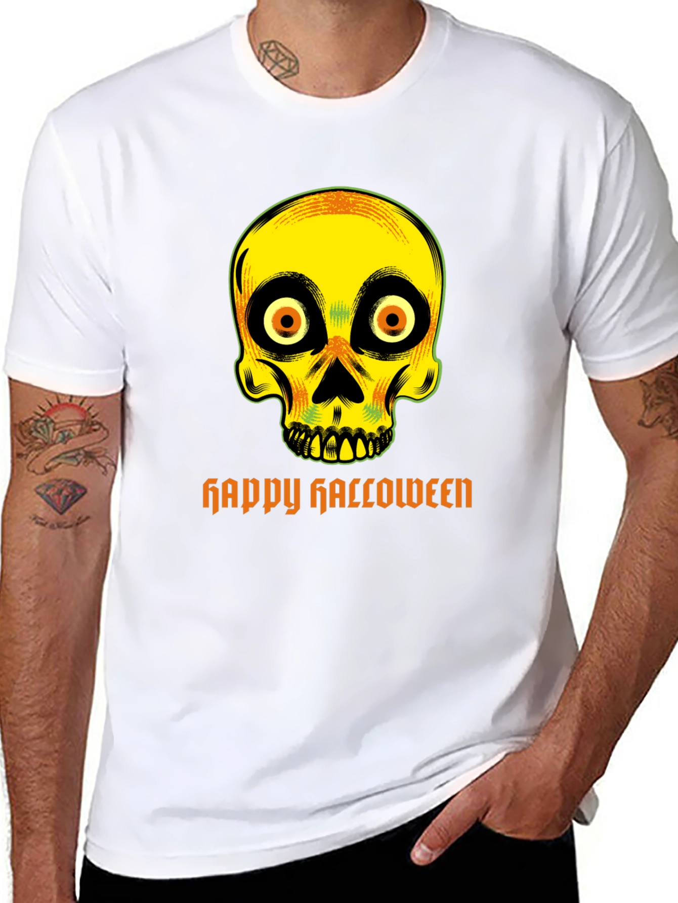 Spooky Skull Happy Halloween T-Shirt
