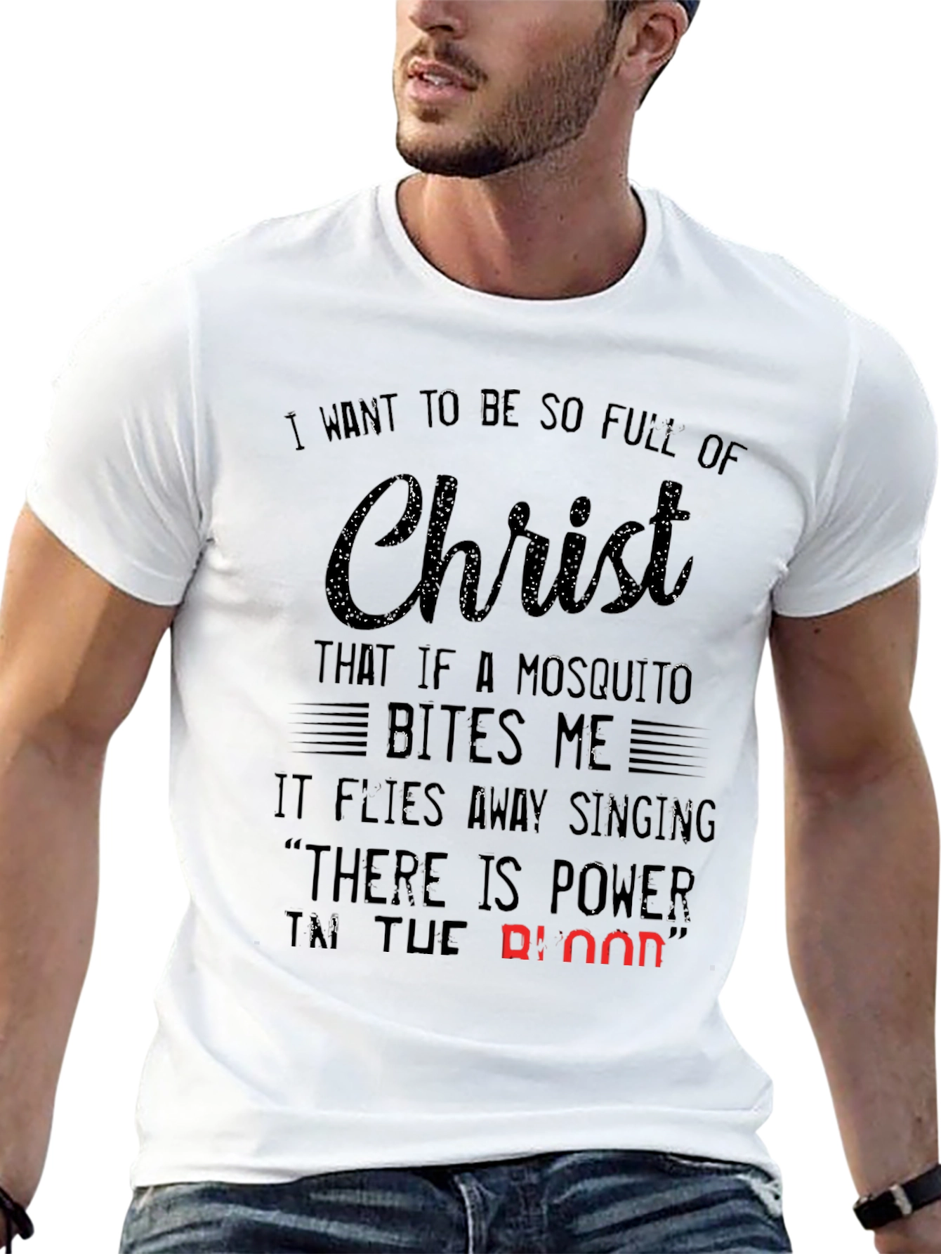 Christ Mosquito T-Shirt: Christian Humor Graphic Tee