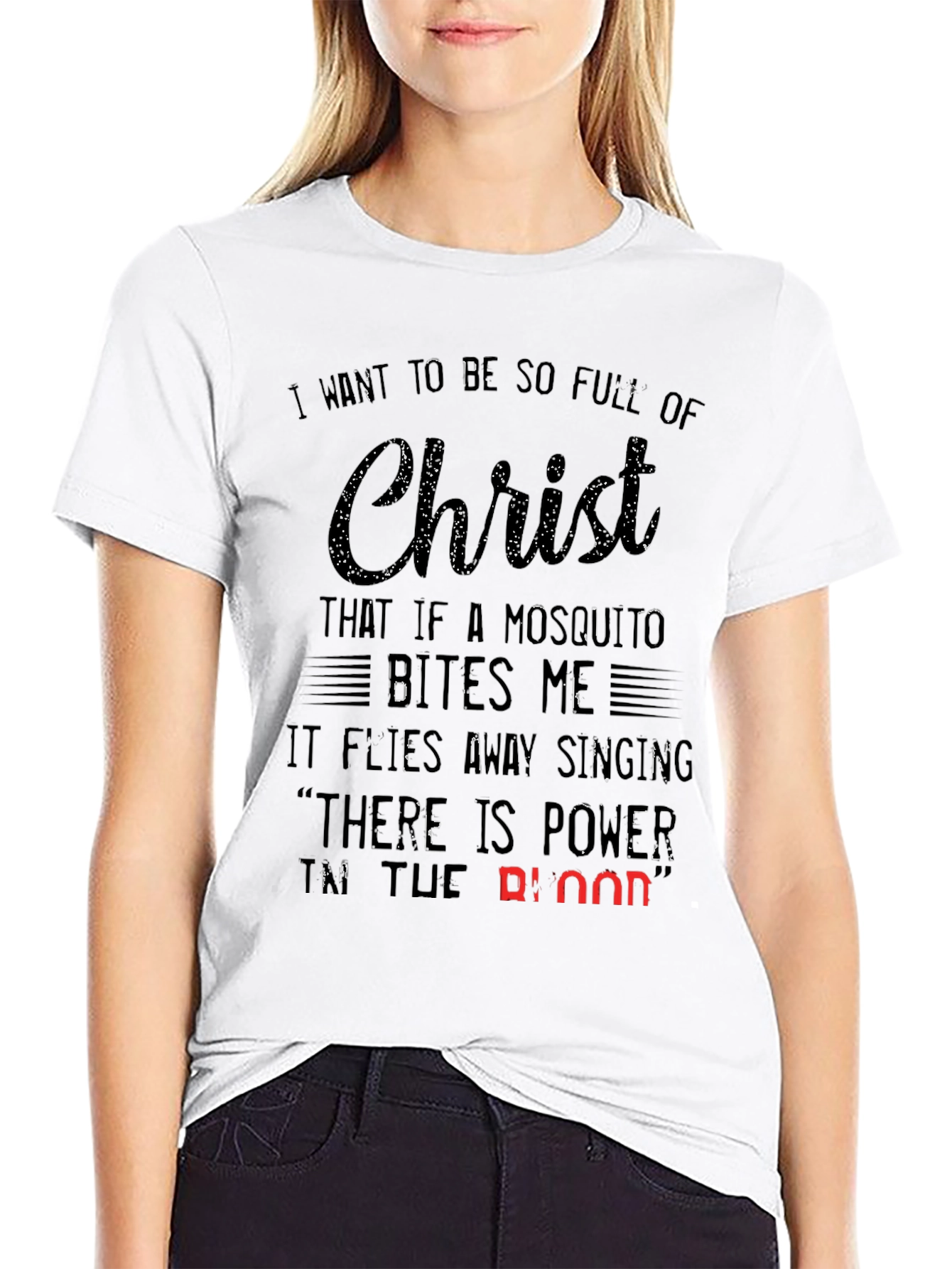 Christ Mosquito T-Shirt: Christian Humor Graphic Tee