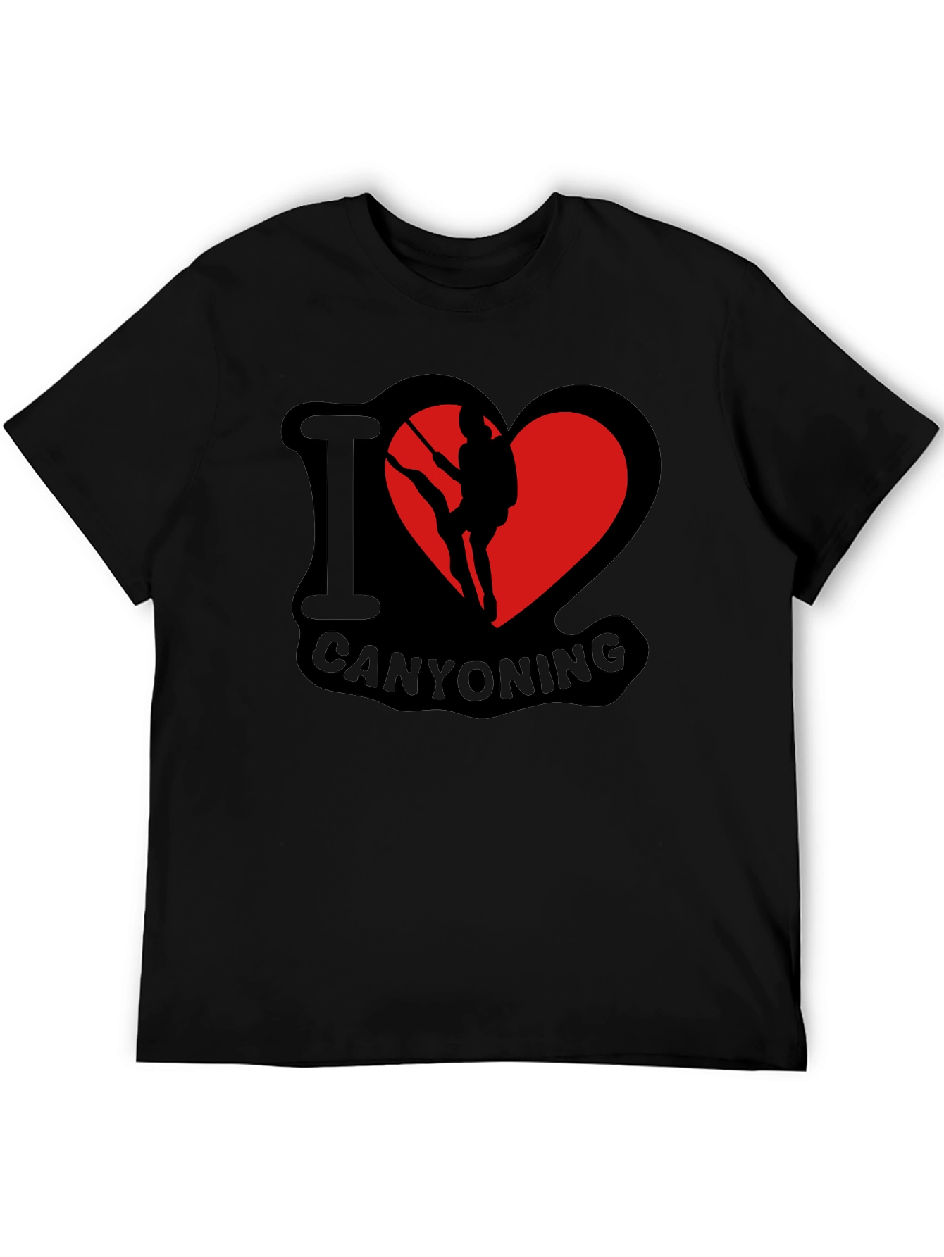 I Heart Canyoning Black T-Shirt