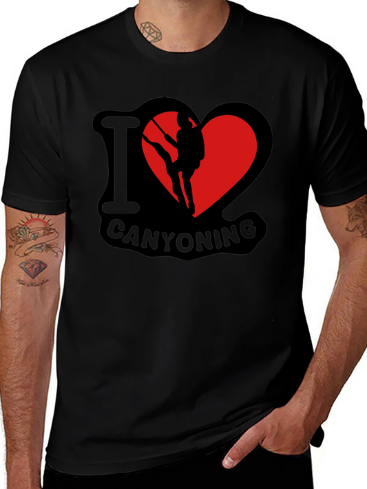 I Heart Canyoning Black T-Shirt