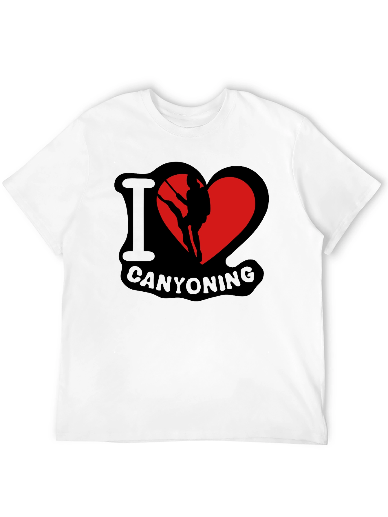 I Heart Canyoning Black T-Shirt