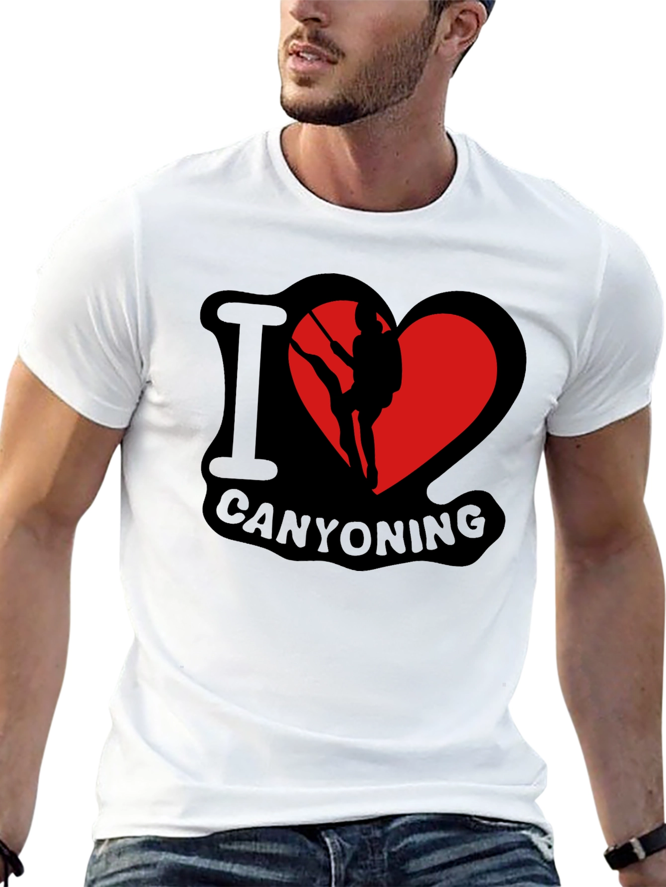 I Heart Canyoning Black T-Shirt