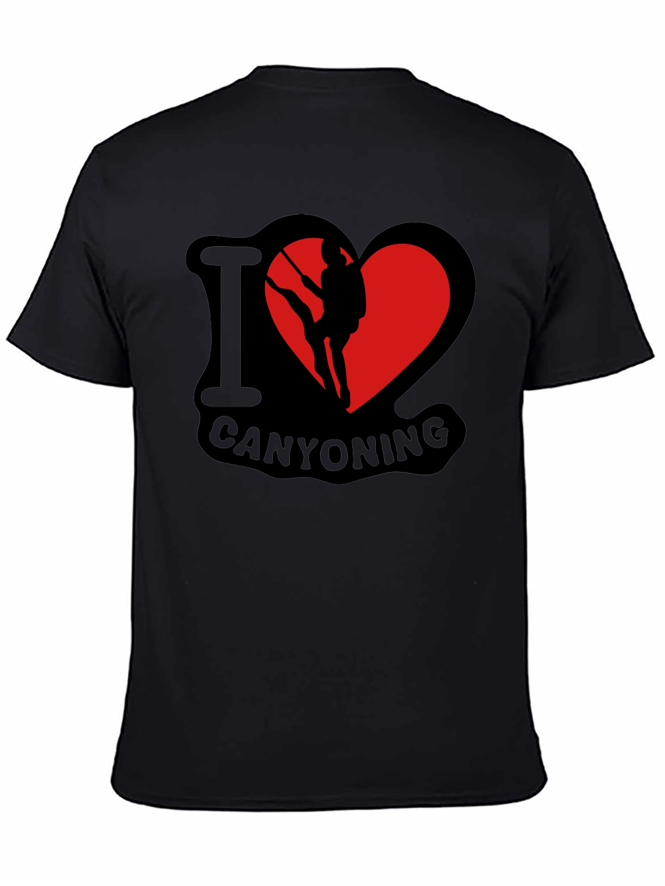 I Heart Canyoning Black T-Shirt
