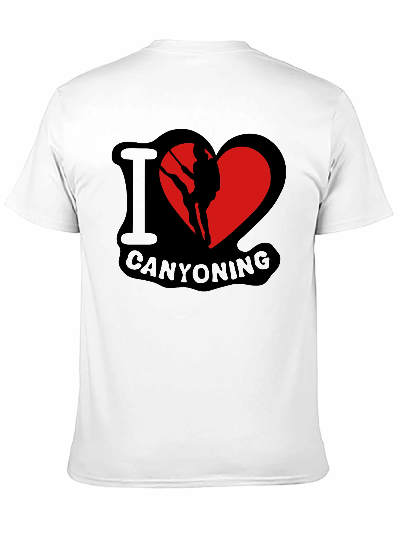 I Heart Canyoning Black T-Shirt
