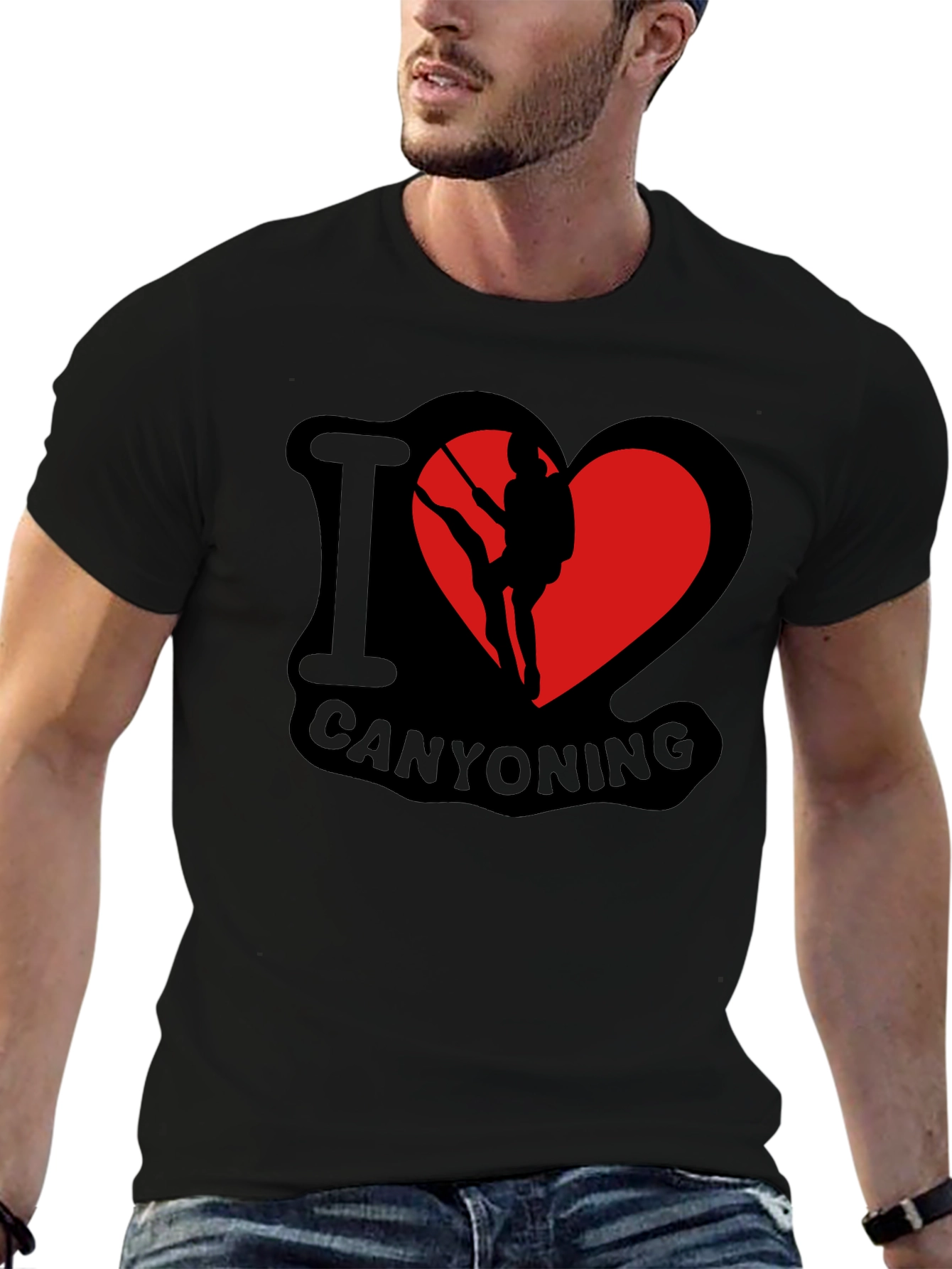 I Heart Canyoning Black T-Shirt