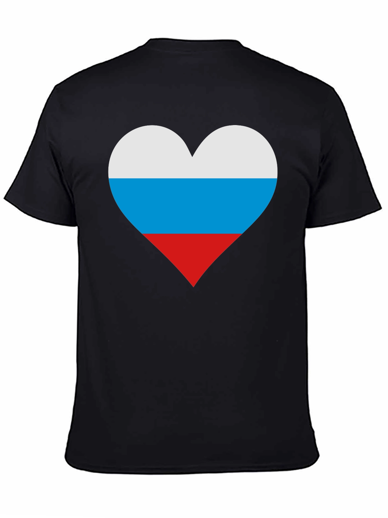 Russian Flag Heart T-Shirt - Patriotic Pride