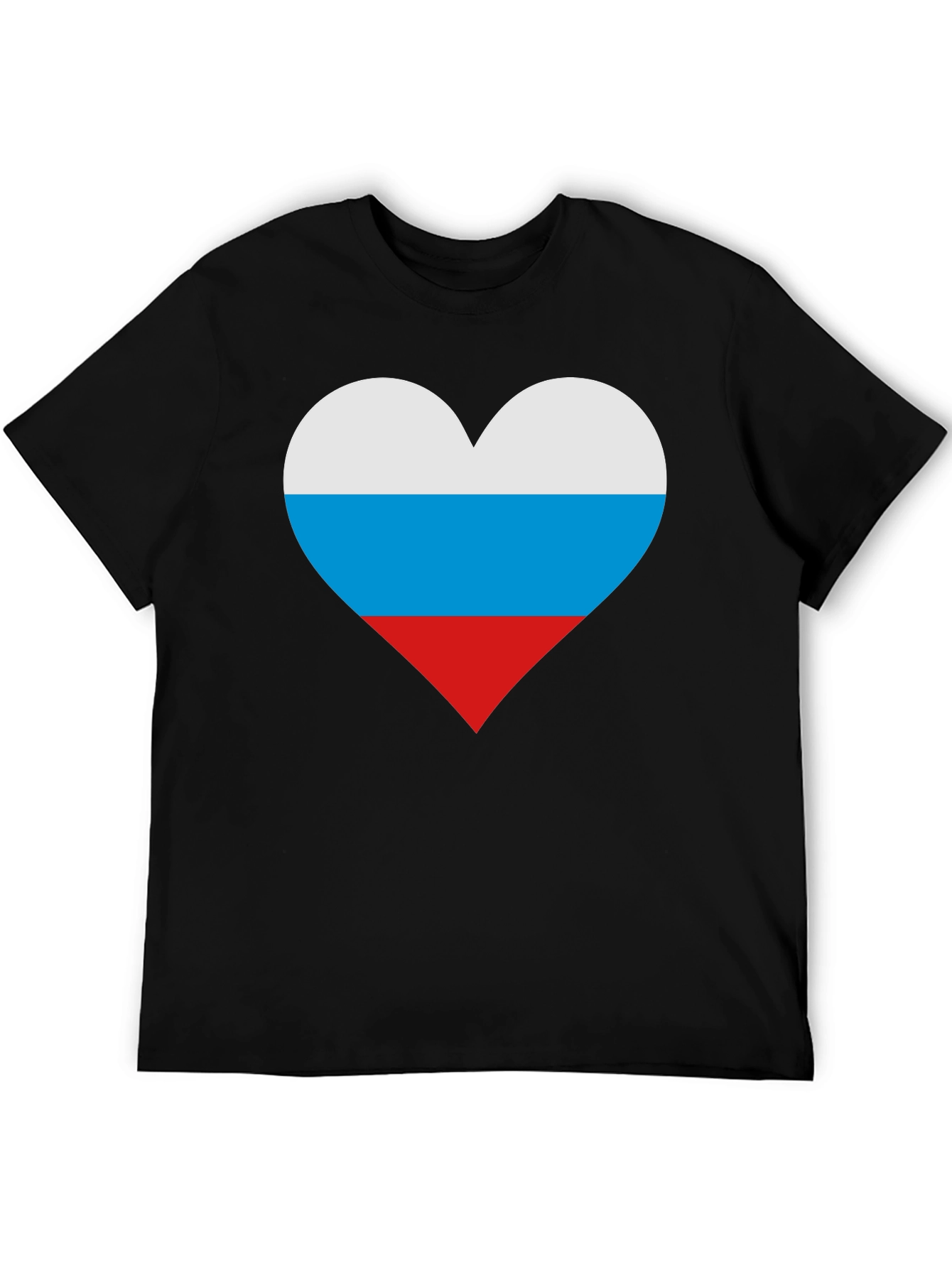Russian Flag Heart T-Shirt - Patriotic Pride