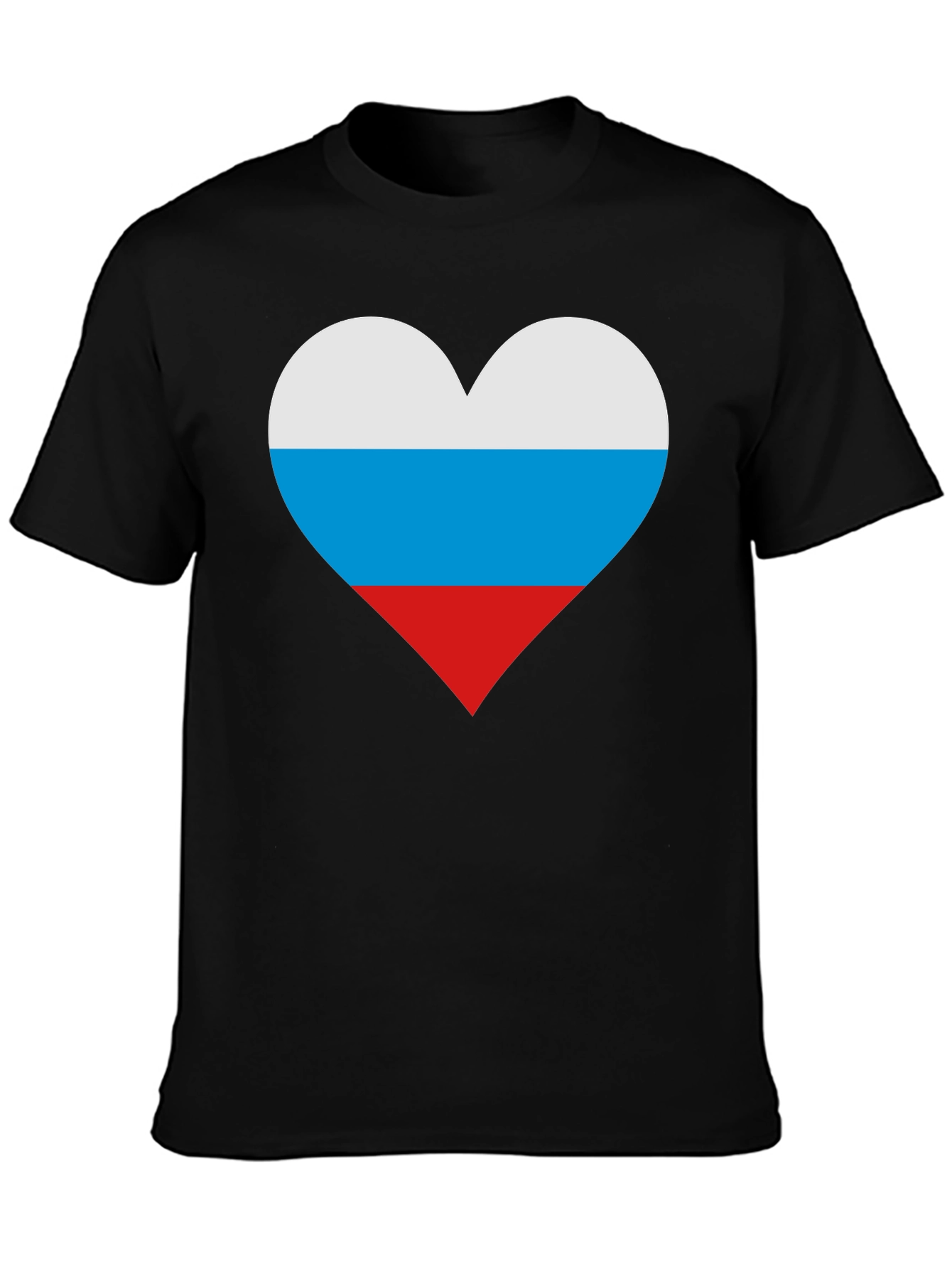 Russian Flag Heart T-Shirt - Patriotic Pride