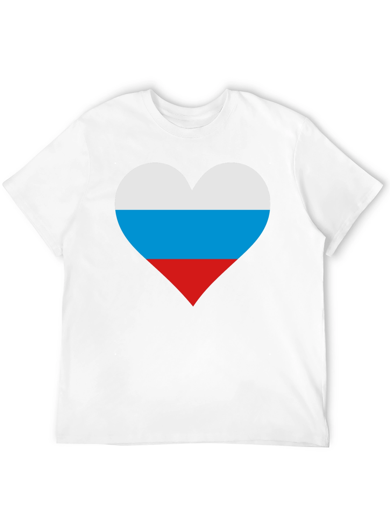 Russian Flag Heart T-Shirt - Patriotic Pride