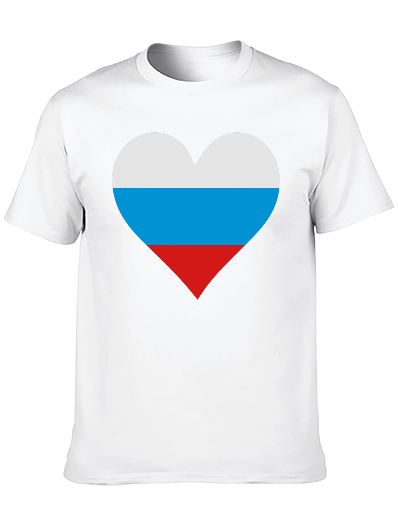 Russian Flag Heart T-Shirt - Patriotic Pride