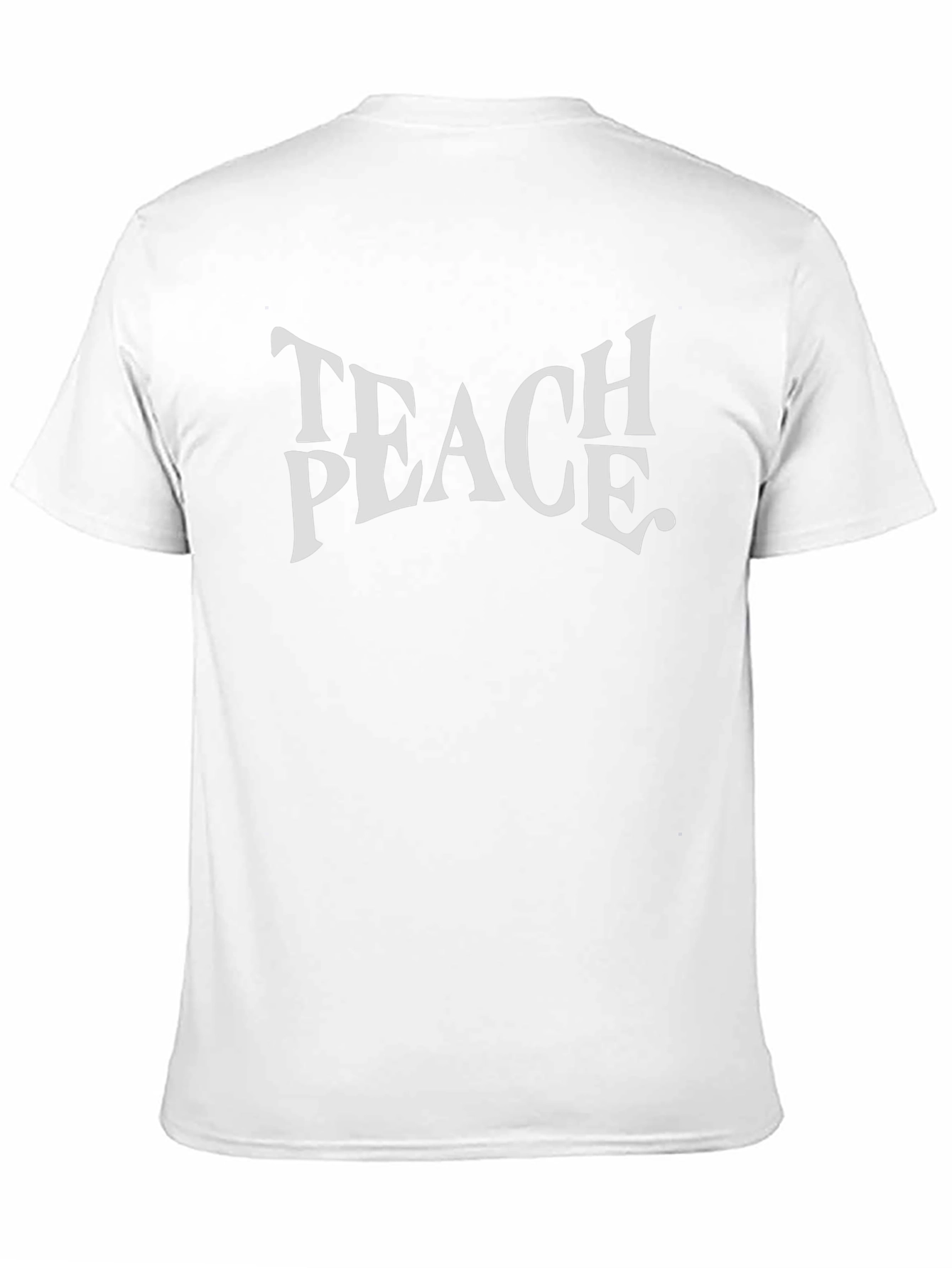 Teach Peace Graphic Tee - Black Crewneck T-Shirt