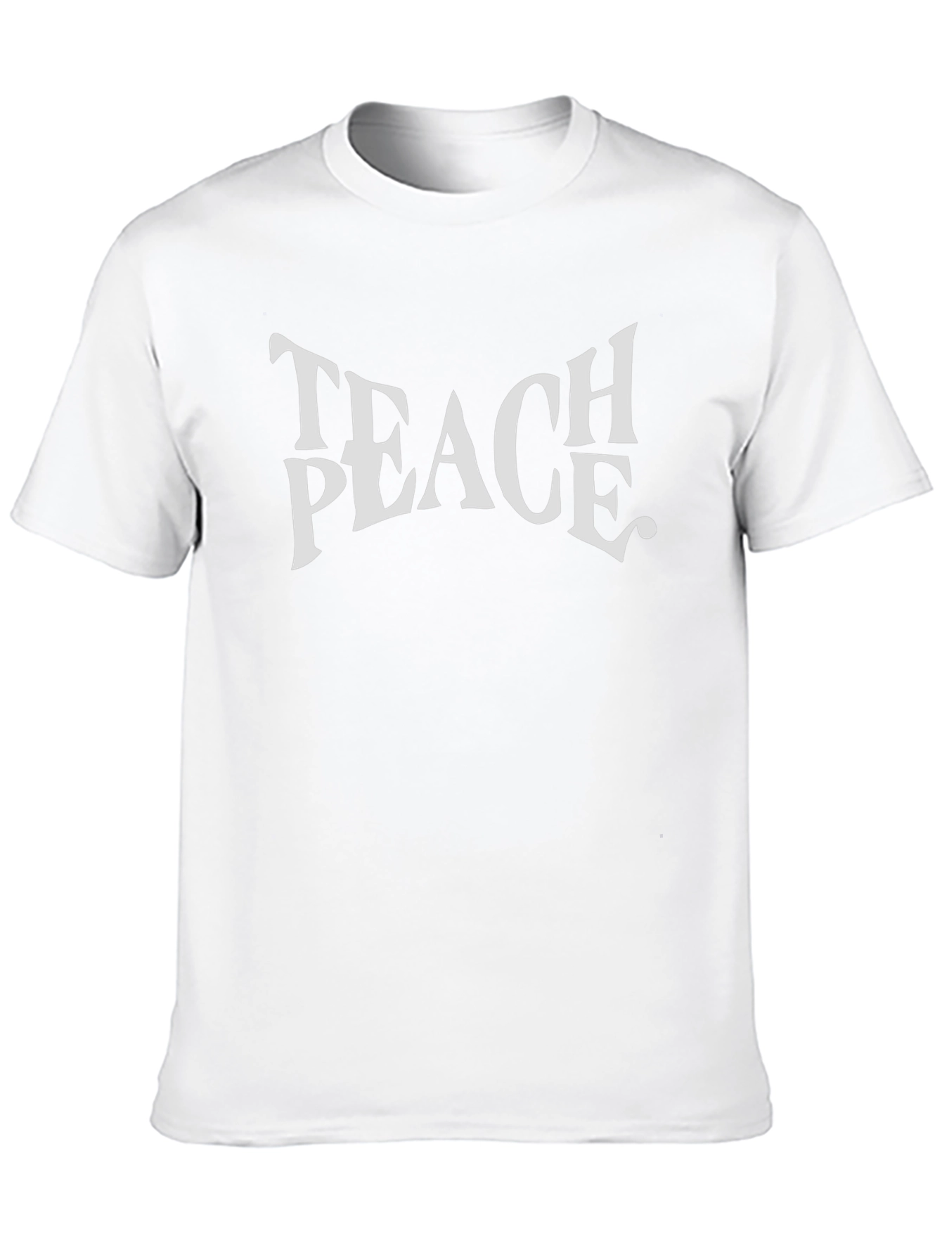 Teach Peace Graphic Tee - Black Crewneck T-Shirt