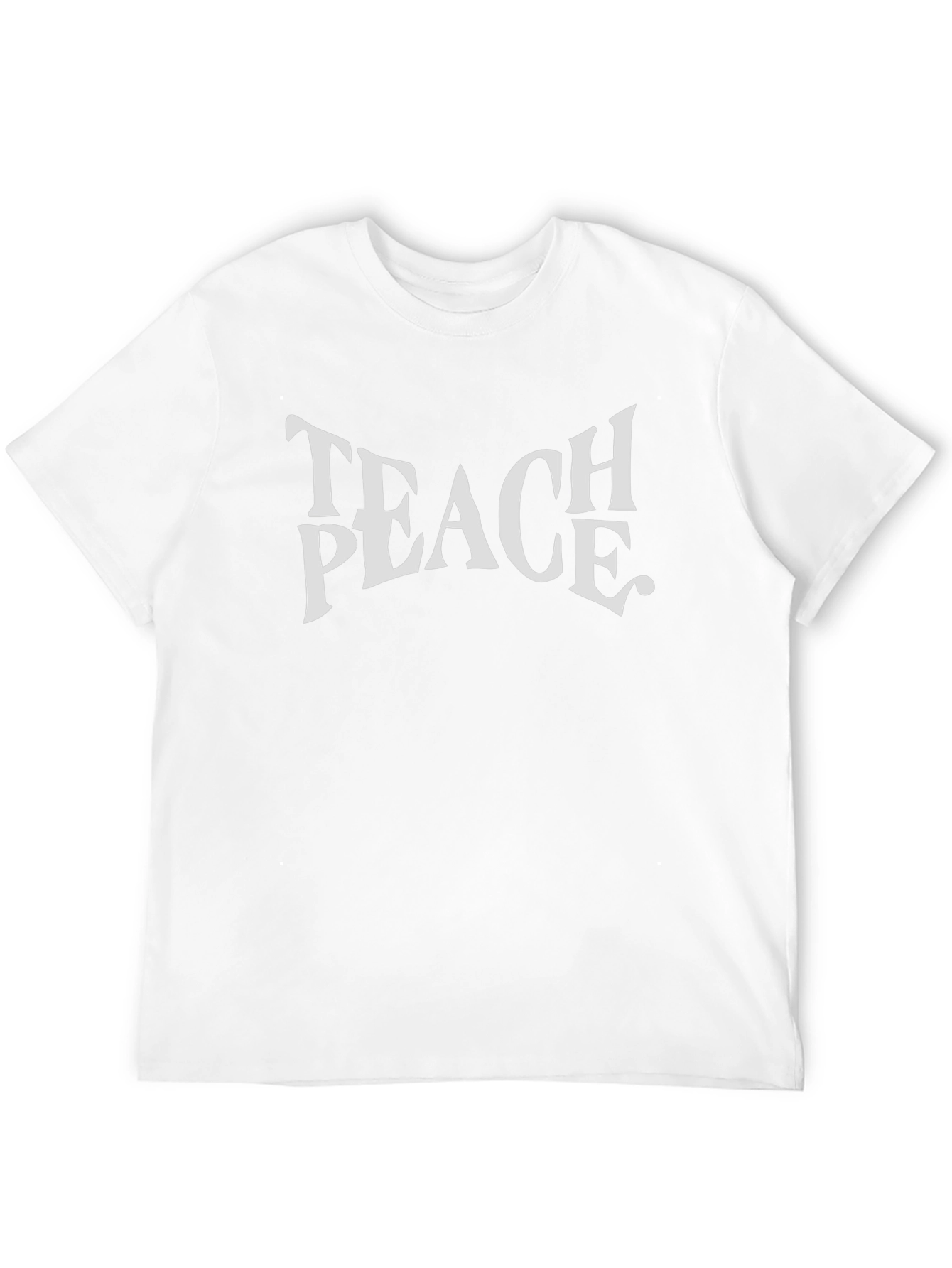 Teach Peace Graphic Tee - Black Crewneck T-Shirt