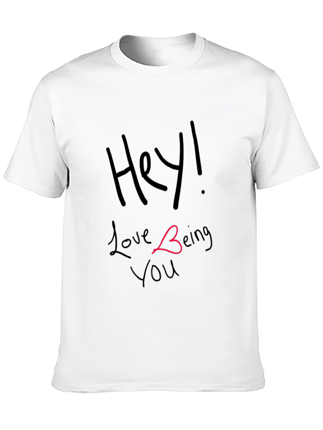 Hey! Love Being You Graphic Black Tee