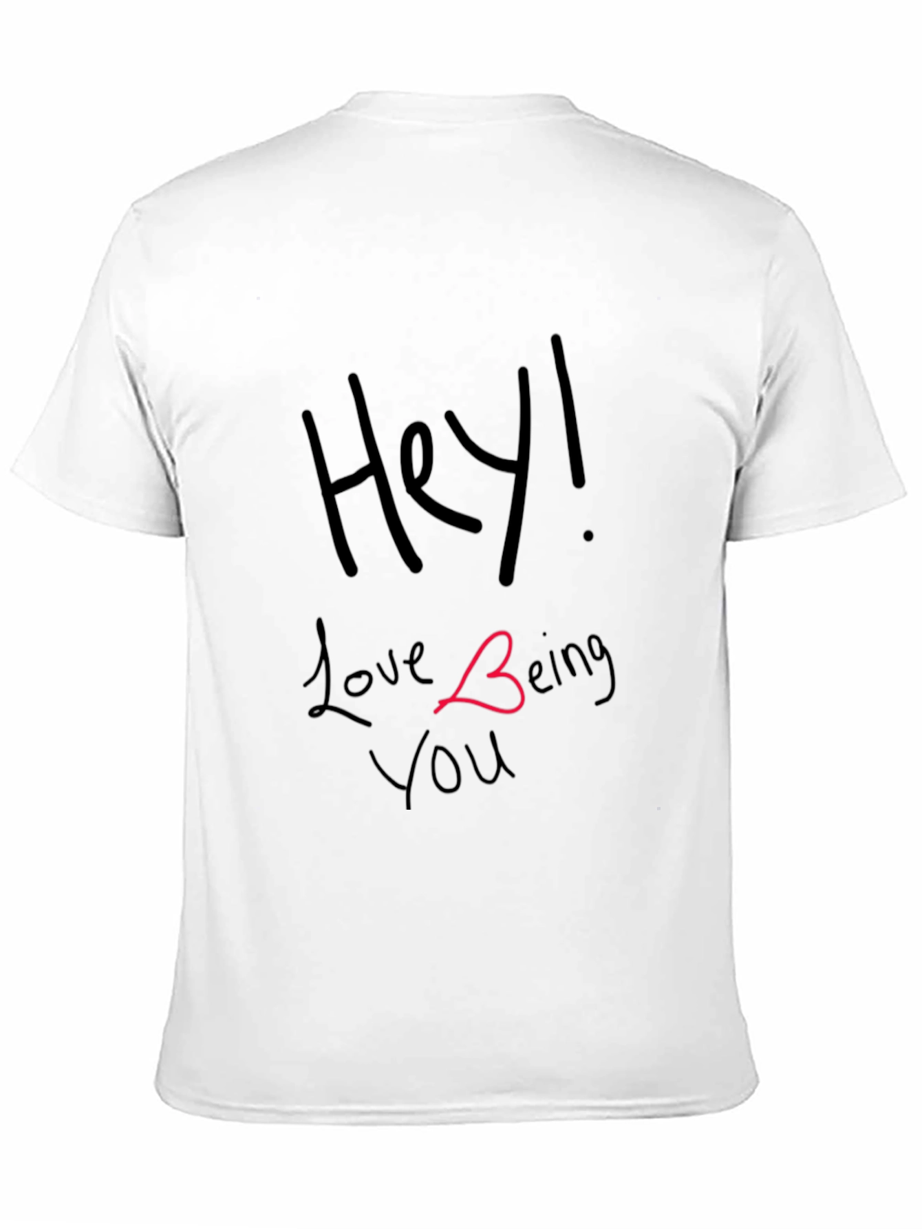 Hey! Love Being You Graphic Black Tee