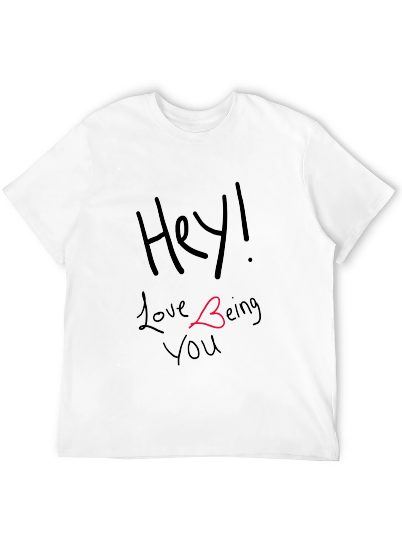Hey! Love Being You Graphic Black Tee
