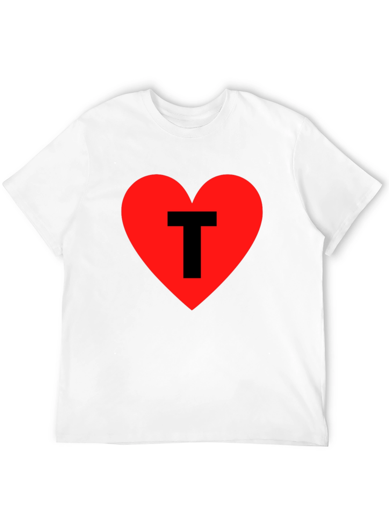 I Heart T - Black Cotton Graphic Tee