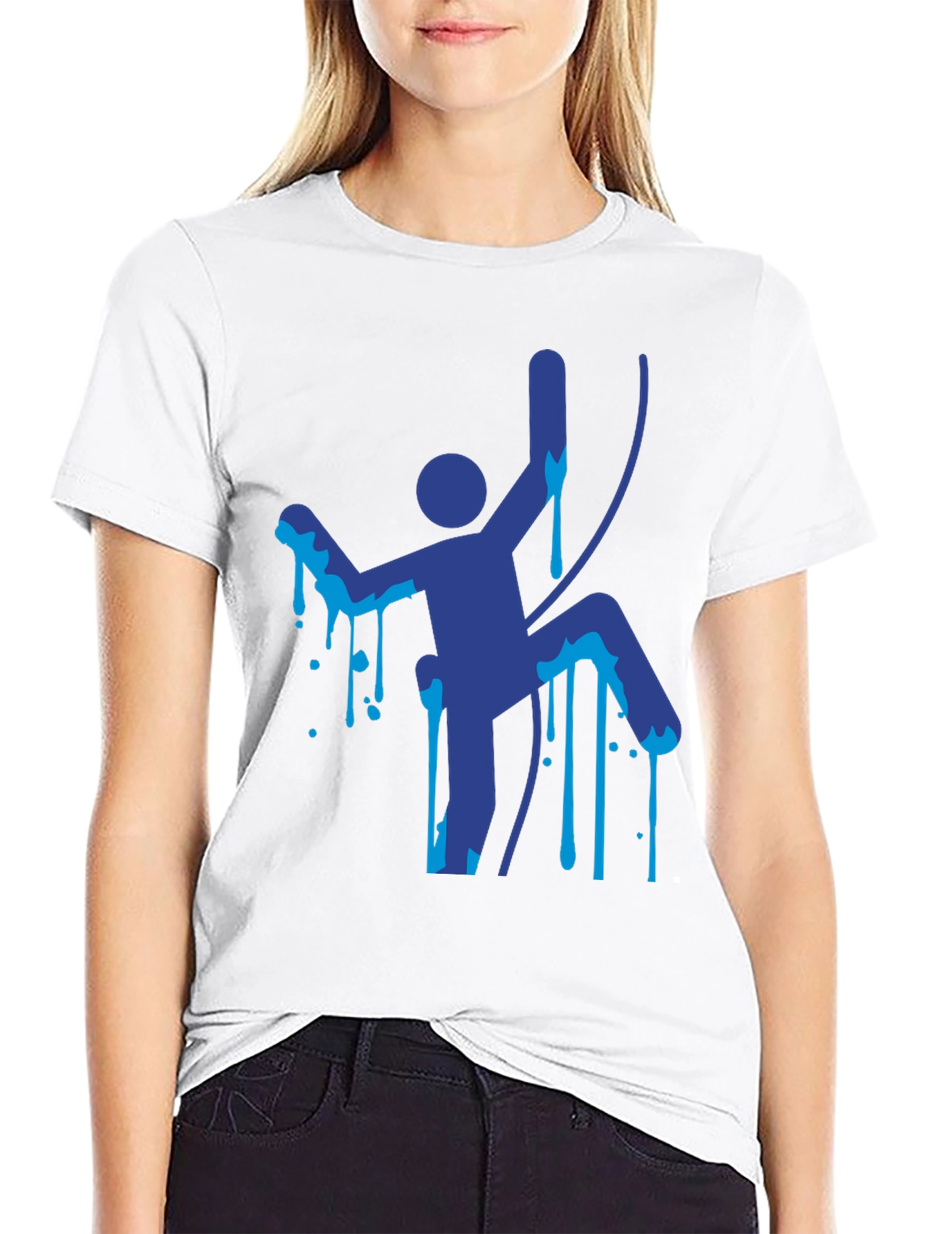 Climbing Man Graphic Tee - Unique Design