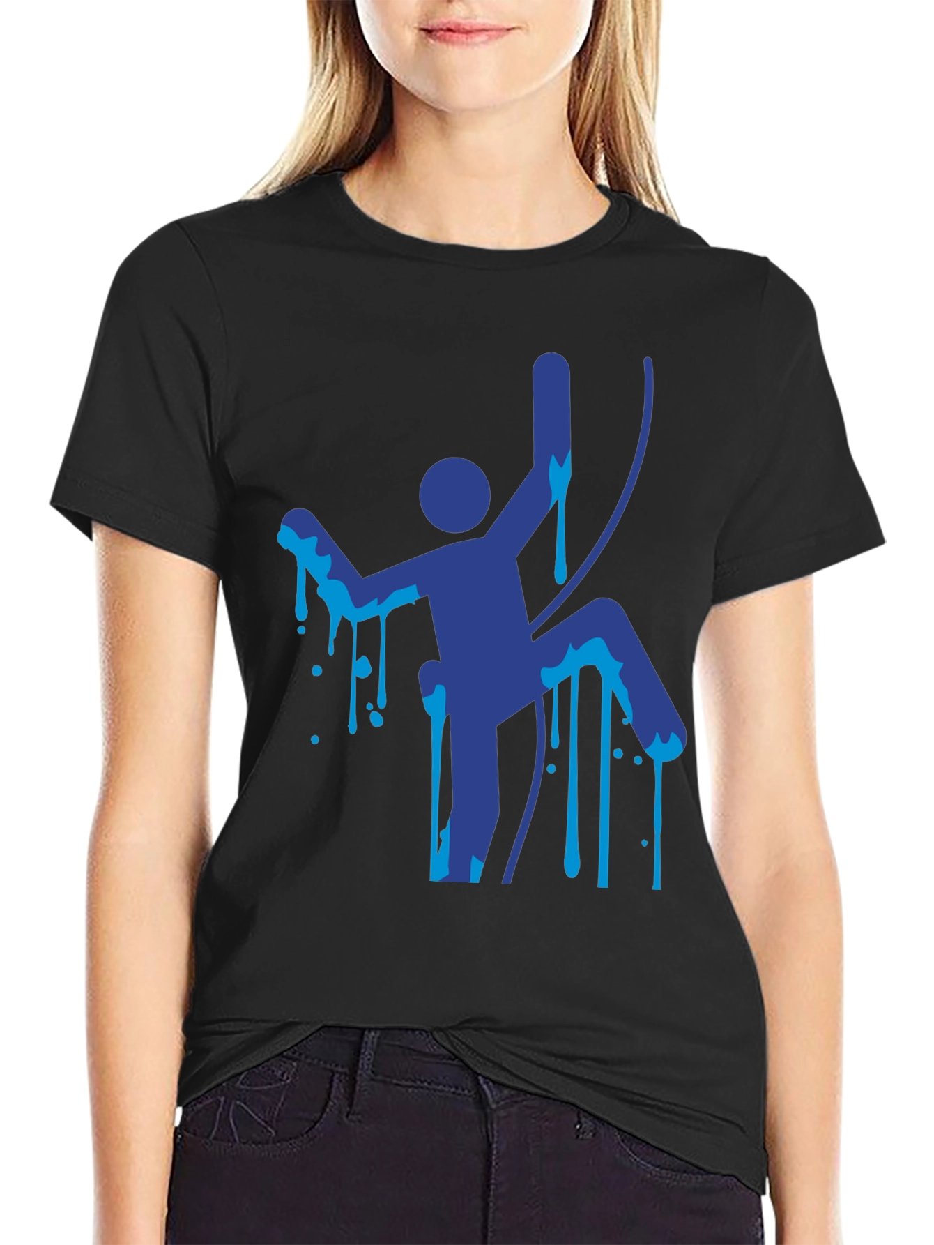 Climbing Man Graphic Tee - Unique Design