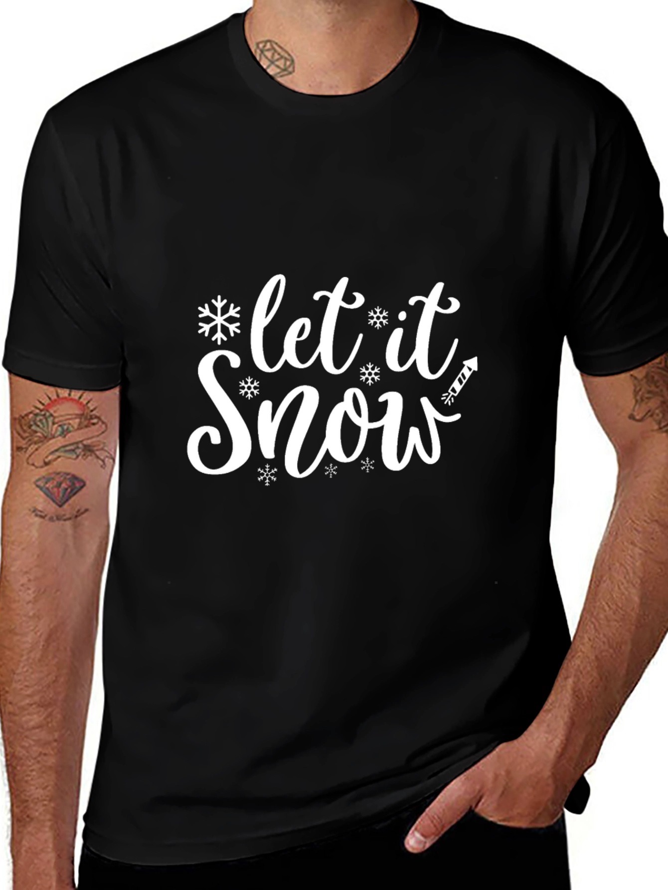 Let it Snow Graphic Tee - Holiday Winter T-Shirt