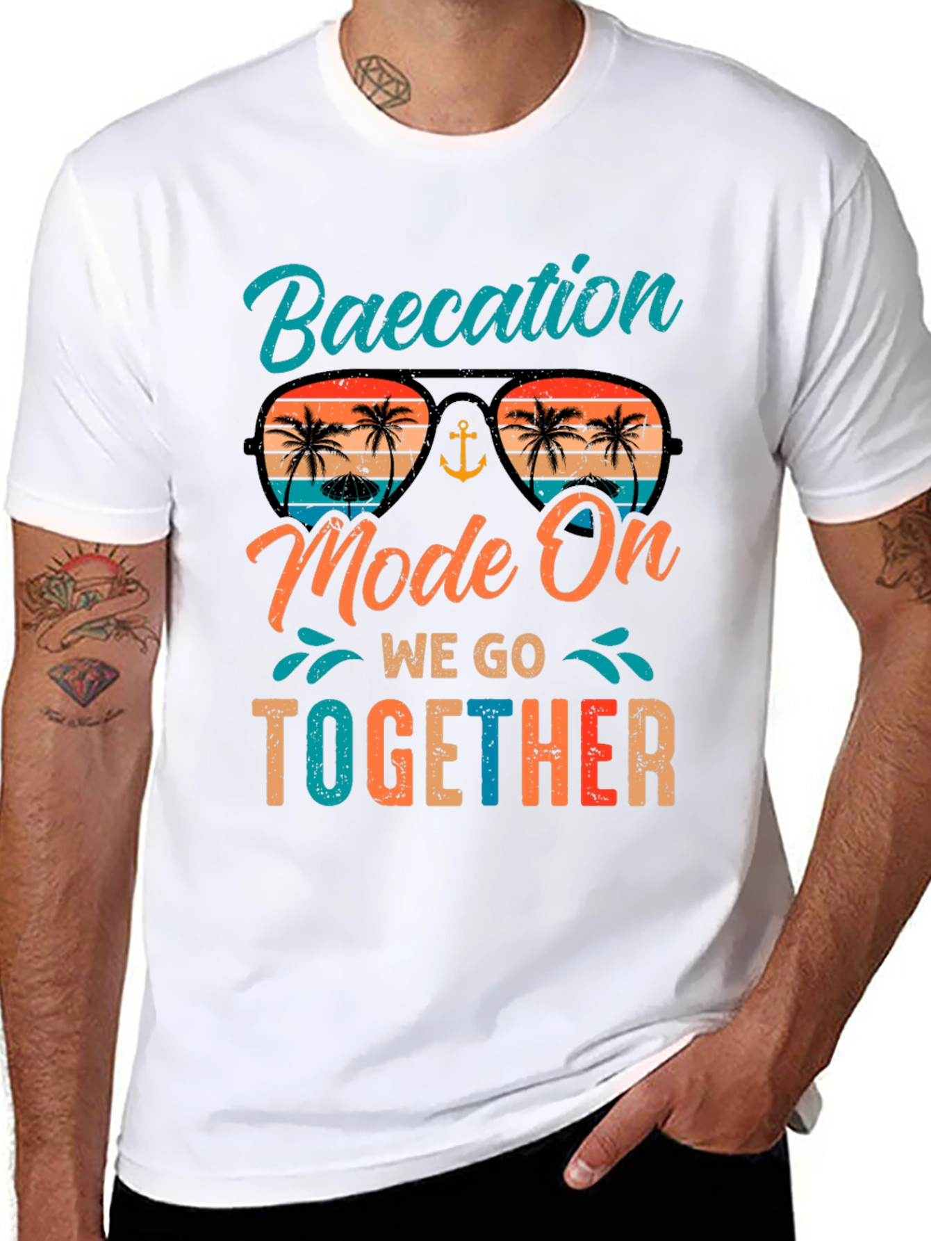 Baecation Mode On Black T-Shirt