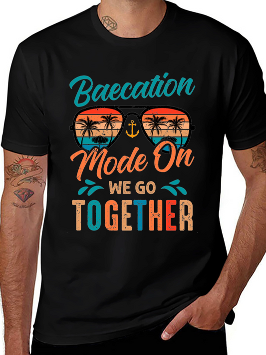 Baecation Mode On Black T-Shirt