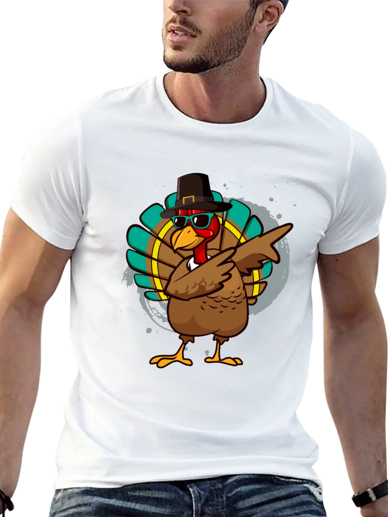 Funny Thanksgiving Turkey Dab T-Shirt